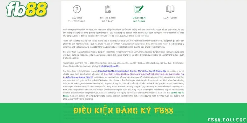 Điều kiện cần nhớ khi đăng ký tài khoản cá cược thể thao trực tuyến